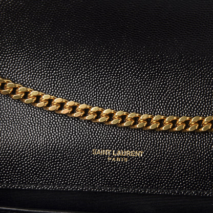 Saint Laurent Grain De Poudre Medium Classic Monogram Kate Satchel Black 8 of 11
