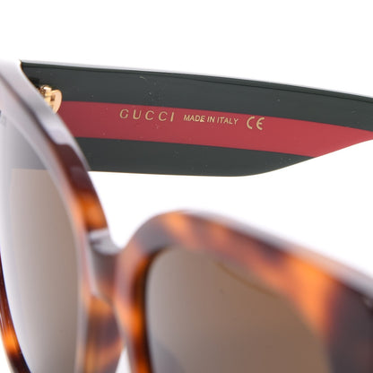 Gucci Acetate Square Frame Web Sunglasses GG0059S Tortoise 5 of 8