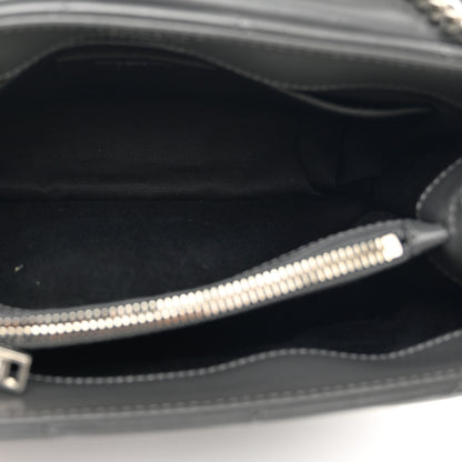 Saint Laurent Calfskin Y Quilted Monogram Small Loulou Chain Satchel Grey Khaki 5 of 11