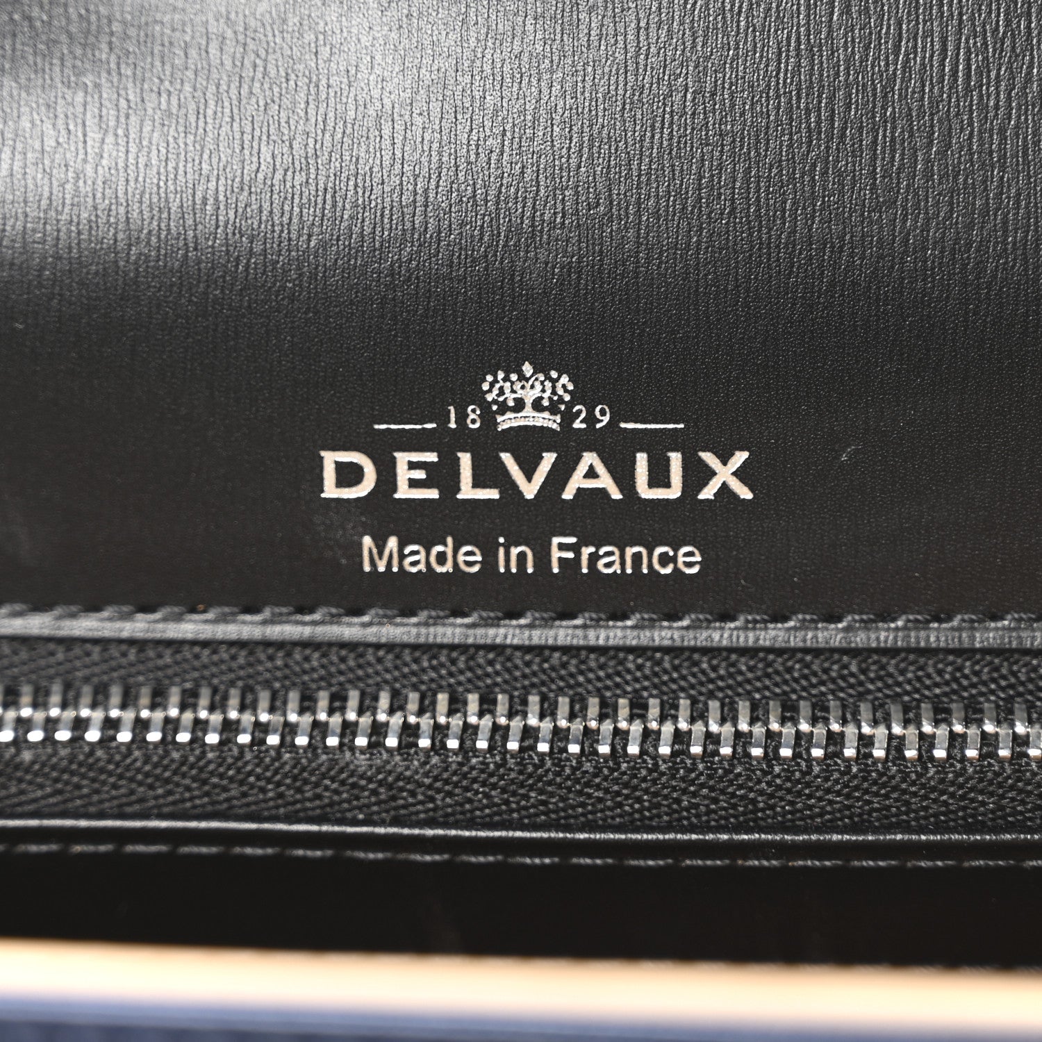 Delvaux Box Calfskin MM Tempete Satchel Navy Ivory Black 7 of 10