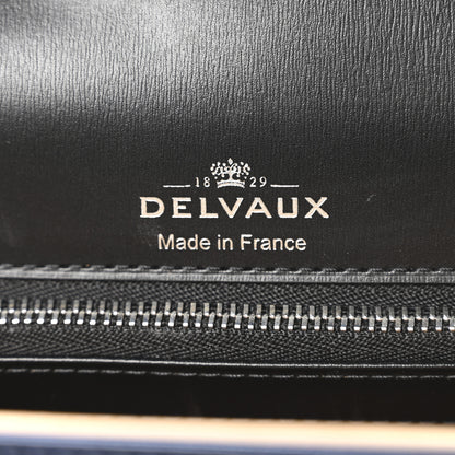Delvaux Box Calfskin MM Tempete Satchel Navy Ivory Black 7 of 10