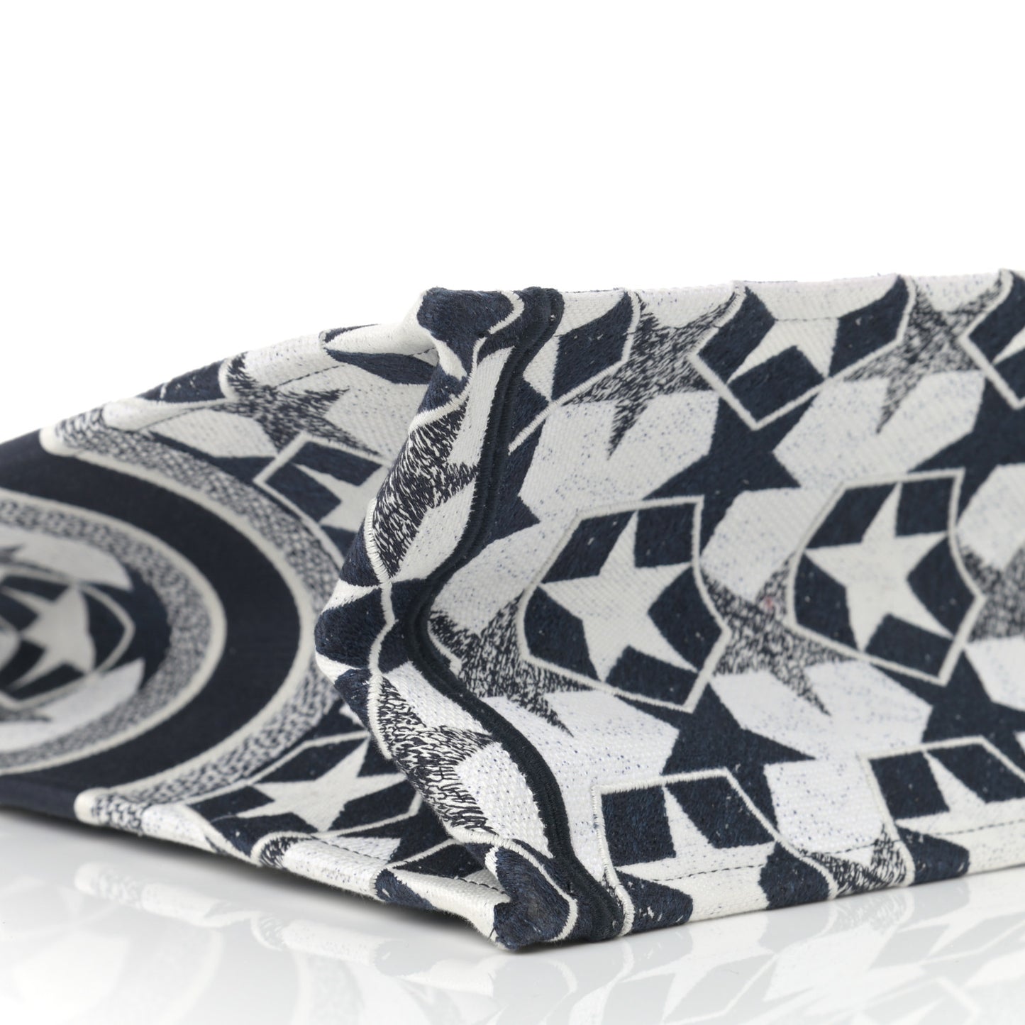 Canvas Embroidered Étoile Blue White