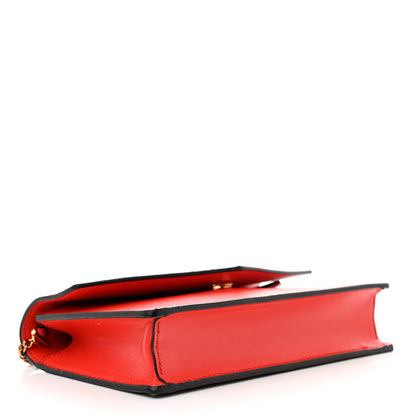 Versace Coated Canvas Virtus V La Greca Signature Wallet On Chain Red Caramel 4 of 9