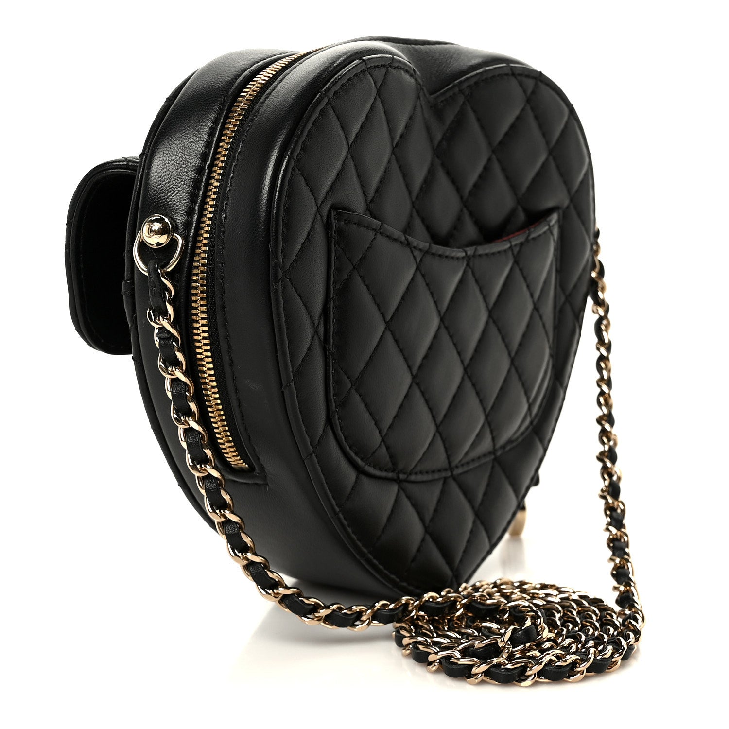 Chanel Lambskin Quilted CC In Love Heart Bag Black 3 of 10