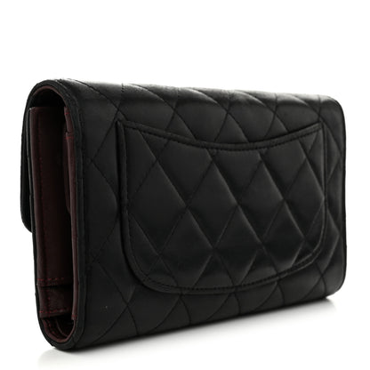 Chanel Lambskin Quilted Large Flap Wallet Black 3 of 10
