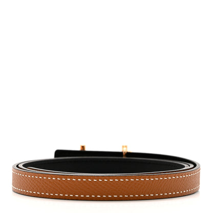 Hermes Swift Epsom 13mm Gamma Belt 75 Black Gold 2 of 5