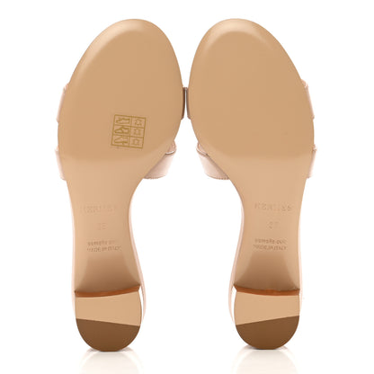 Hermes Calfskin Oasis Sandals 35 Beige Nude 5 of 9