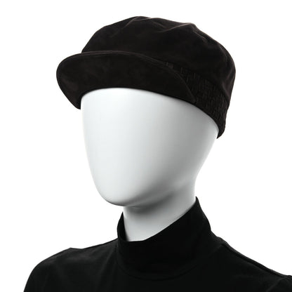 Hermes Suede Casquette Cabourg Cliquetis Cap 57 Marron Ebene 2 of 9