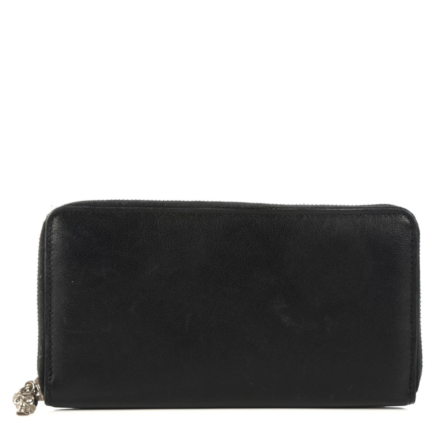 Alexander McQueen Lambskin Skull Continental Zip Wallet Black 1 of 7
