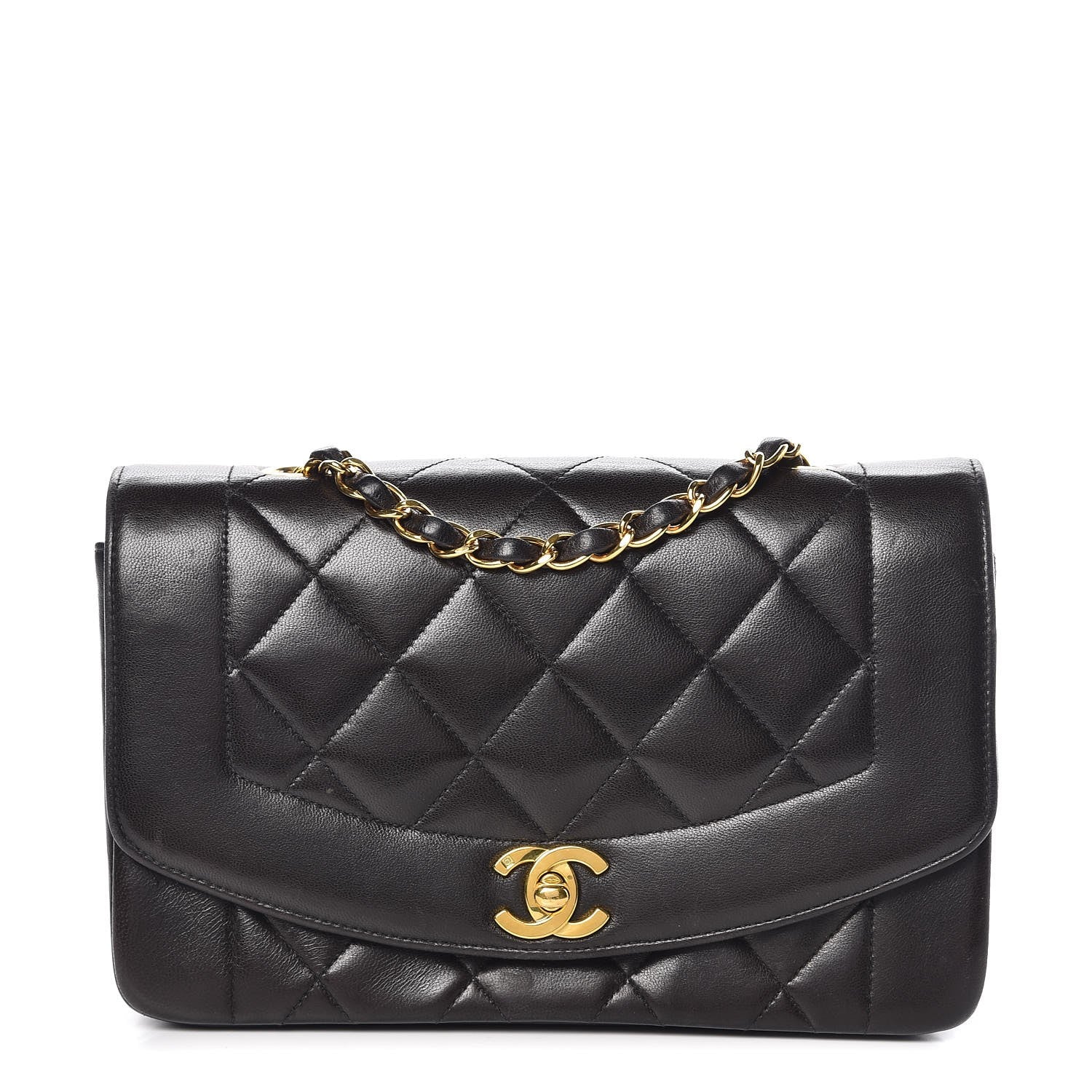 Chanel Lambskin Quilted Small Single Flap Black 1 of 8
