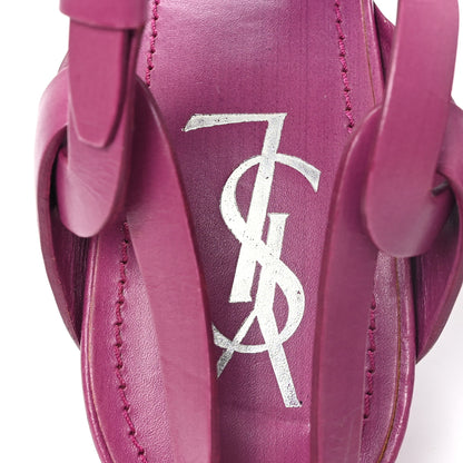 Saint Laurent Calfskin Tribute 105 Platform Sandals 41 Fuchsia 8 of 10