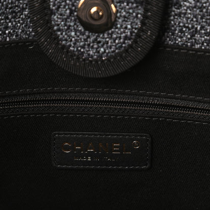 Chanel Lurex Straw Small Deauville Tote Black 8 of 10