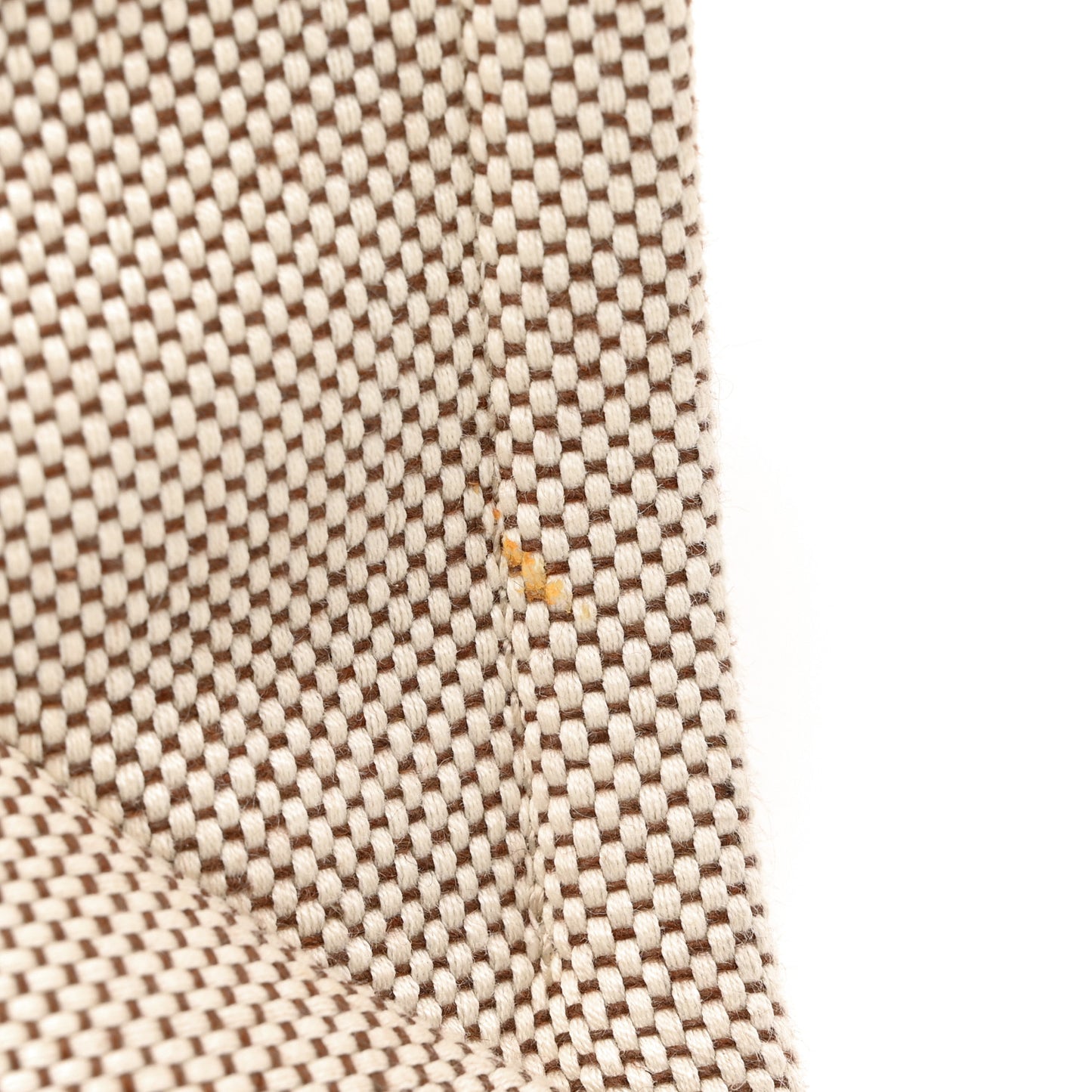 Cotton Calfskin Large Woody Ribbon Tote White Brown