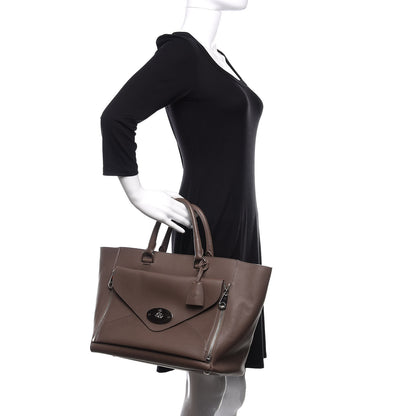 Mulberry Silky Calf Medium Willow Tote Taupe 2 of 13