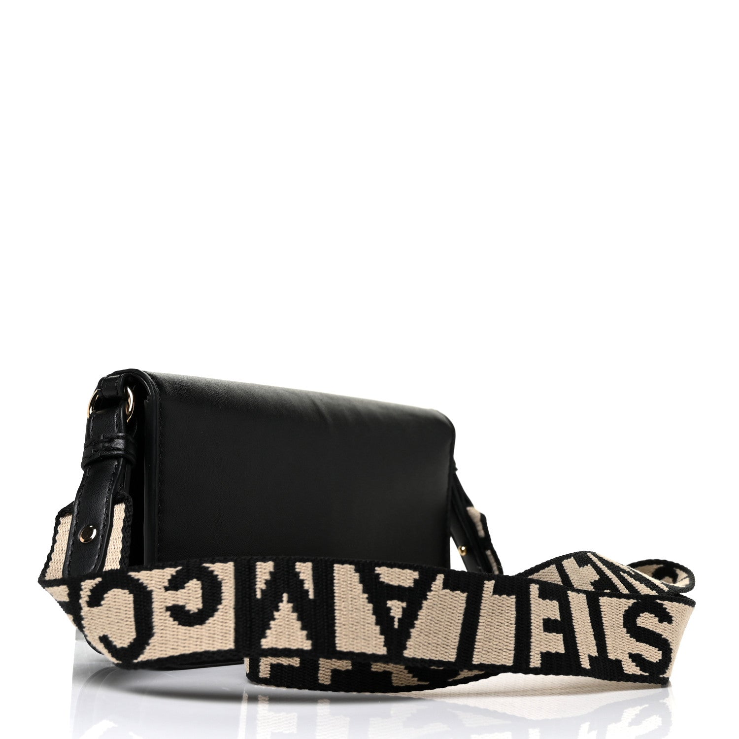Stella McCartney Eco Alter Nappa Perforated Logo Mini Crossbody Bag Black 2 of 7