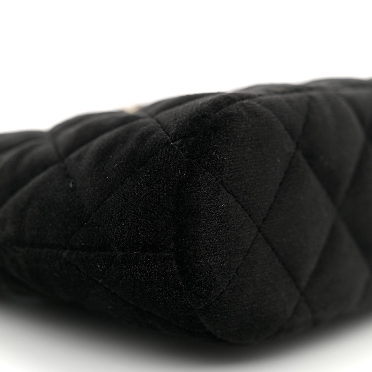 Chanel Velvet Quilted Shiny Coco Clutch With Chain Black 9 of 11