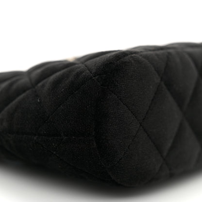 Chanel Velvet Quilted Shiny Coco Clutch With Chain Black 9 of 11