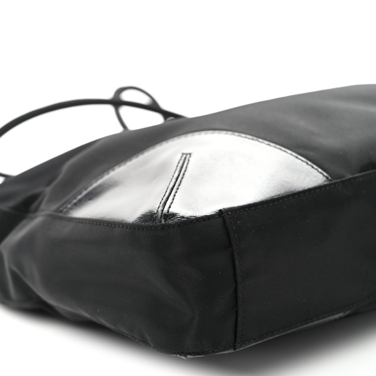 Prada Tessuto Nylon Calfskin Shopping Tote Black 9 of 11