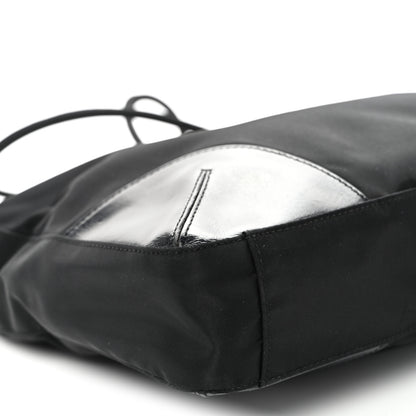 Prada Tessuto Nylon Calfskin Shopping Tote Black 9 of 11
