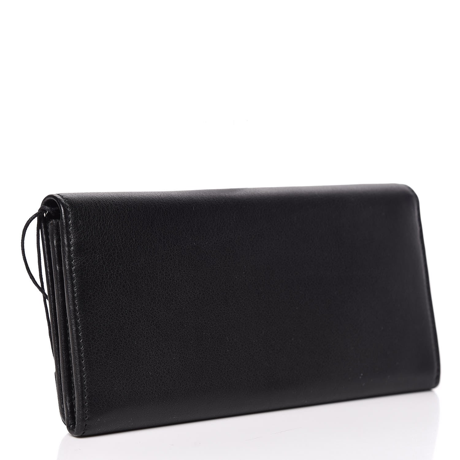 Balenciaga Shiny Calfskin Amp Plate Silver Hardware Money Wallet Black 3 of 7