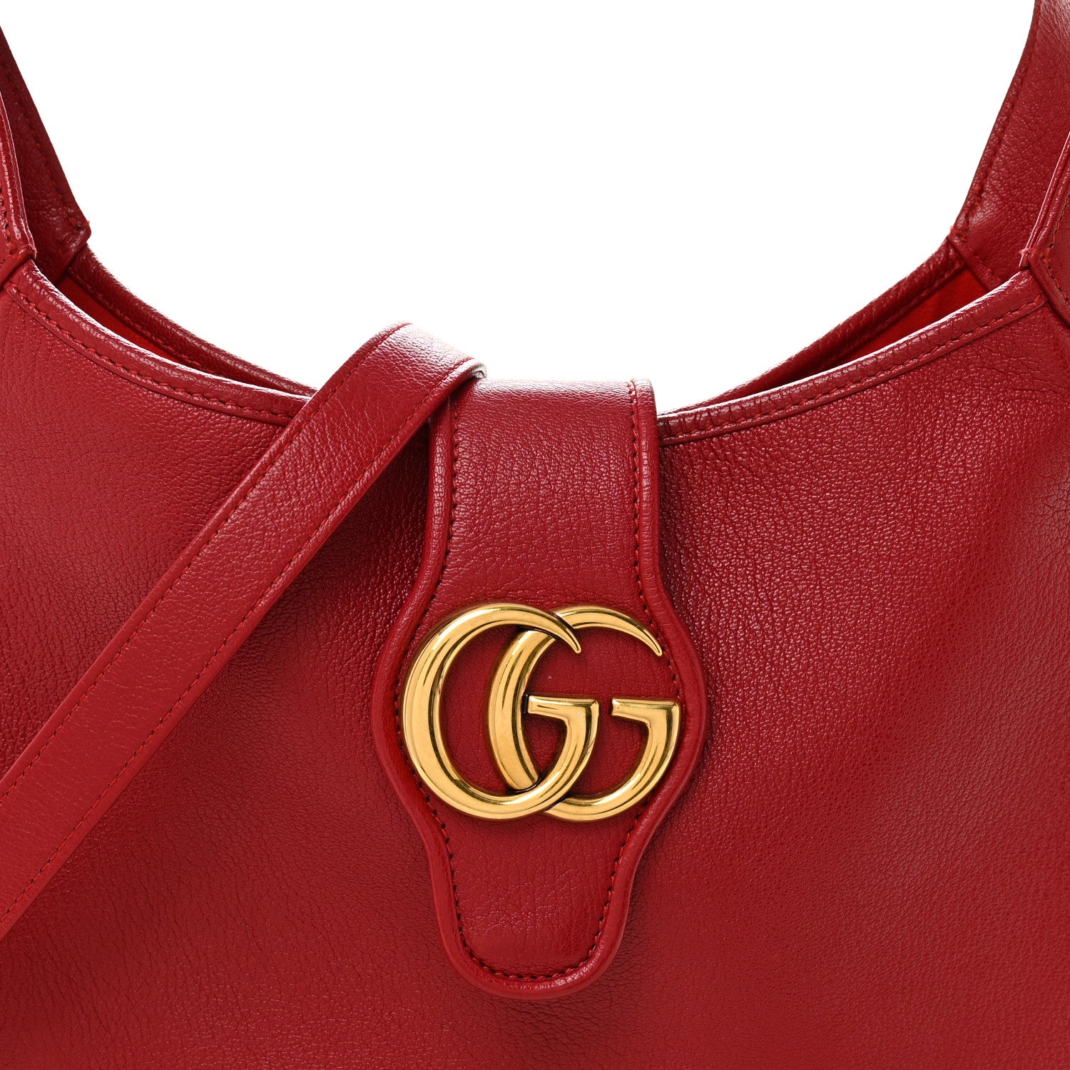 Gucci Goatskin Medium Aphrodite Shoulder Bag Hibiscus Red 8 of 10