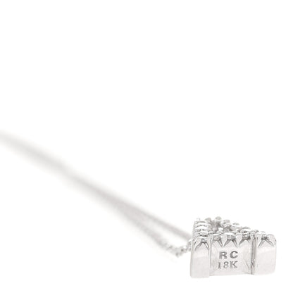 Roberto Coin 18K White Gold Diamond Love Letter A Pendant Necklace 6 of 7
