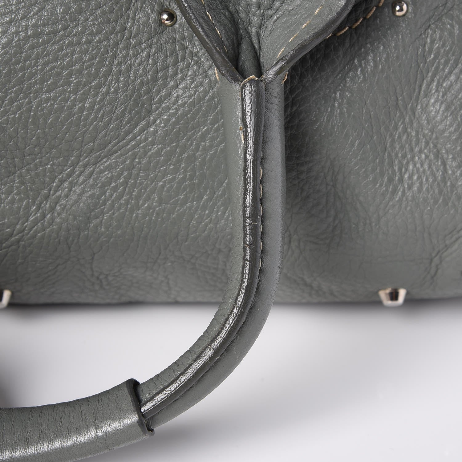 Chloe Calfskin Medium Paddington Satchel Gris Vert 11 of 14