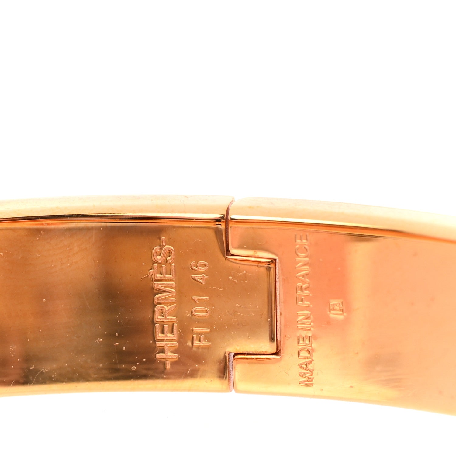 Hermes Enamel Narrow Clic Clac H Bracelet PM Rose Jaipur 4 of 5