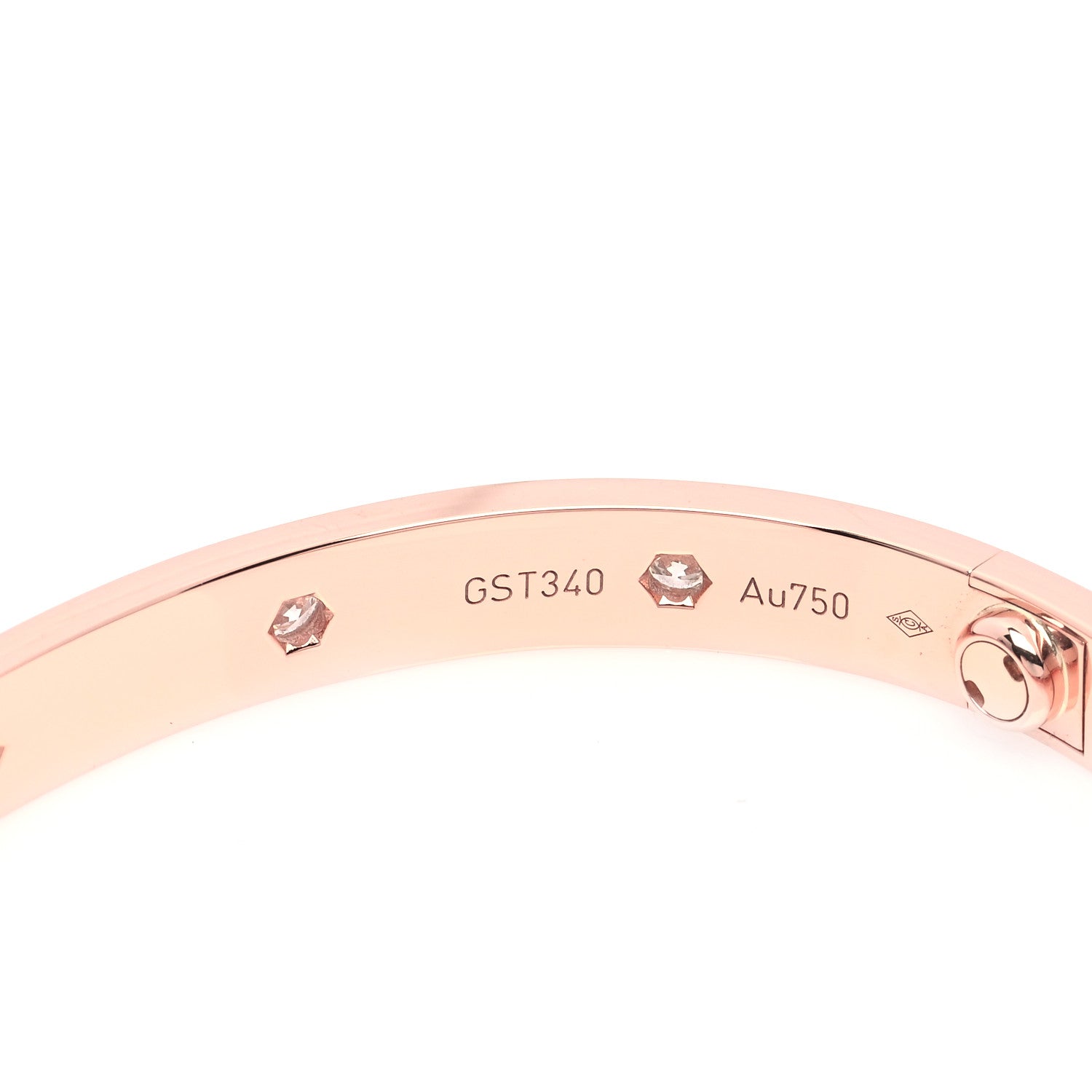 Cartier 18K Pink Gold 10 Diamond LOVE Bracelet 17 5 of 7