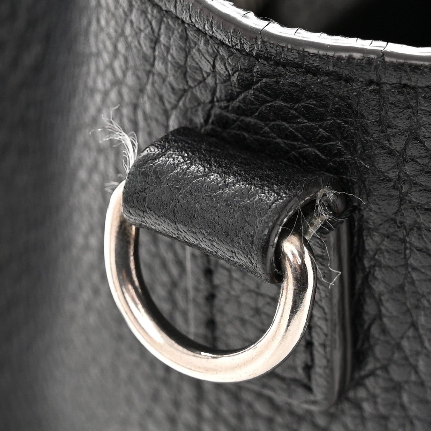 Drummed Calfskin Nano Luggage Black
