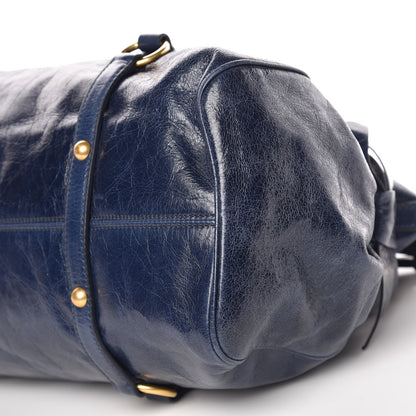 Miu Miu Vitello Lux Medium Bow Bag Bleuette 10 of 10