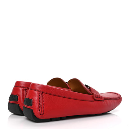 Louis Vuitton Calfskin Mens Monte Carlo Car Shoe Moccasin Loafers 8.5 Red 4 of 8