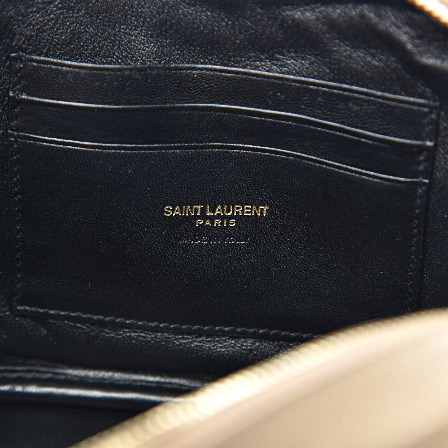 Saint Laurent Grain De Poudre Matelasse Monogram Mini Lou Camera Bag Dark Beige 6 of 10