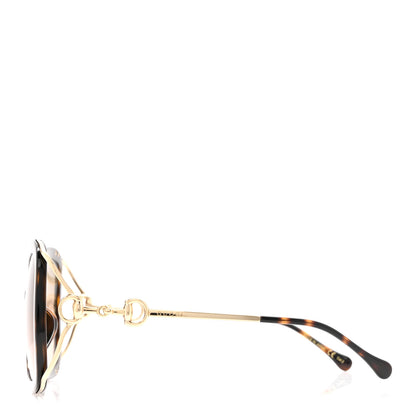 Gucci Acetate Horsebit Square Frame Sunglasses GG1021S Tortoise 3 of 7