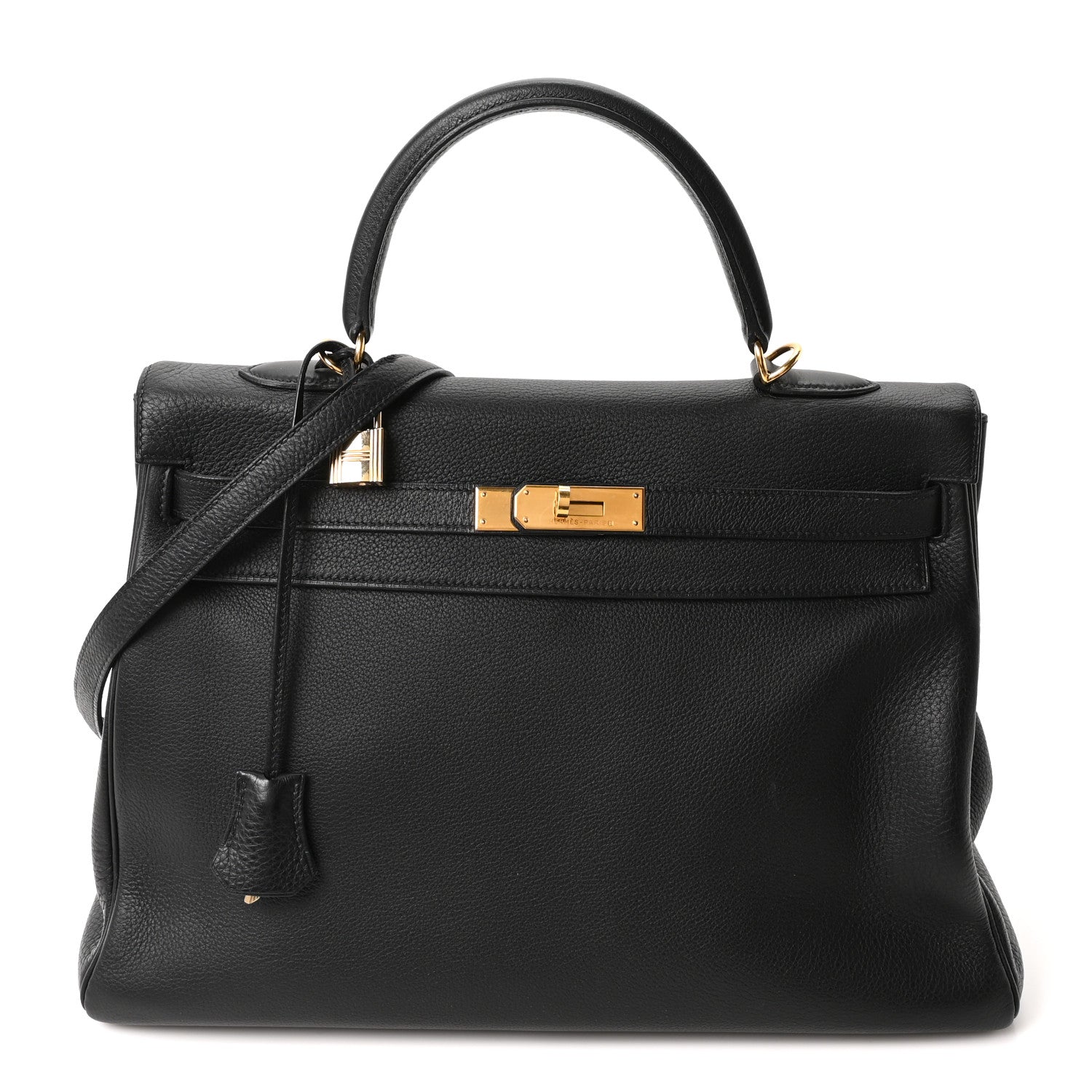 Hermes Evergrain Kelly Retourne 35 Black 1 of 10