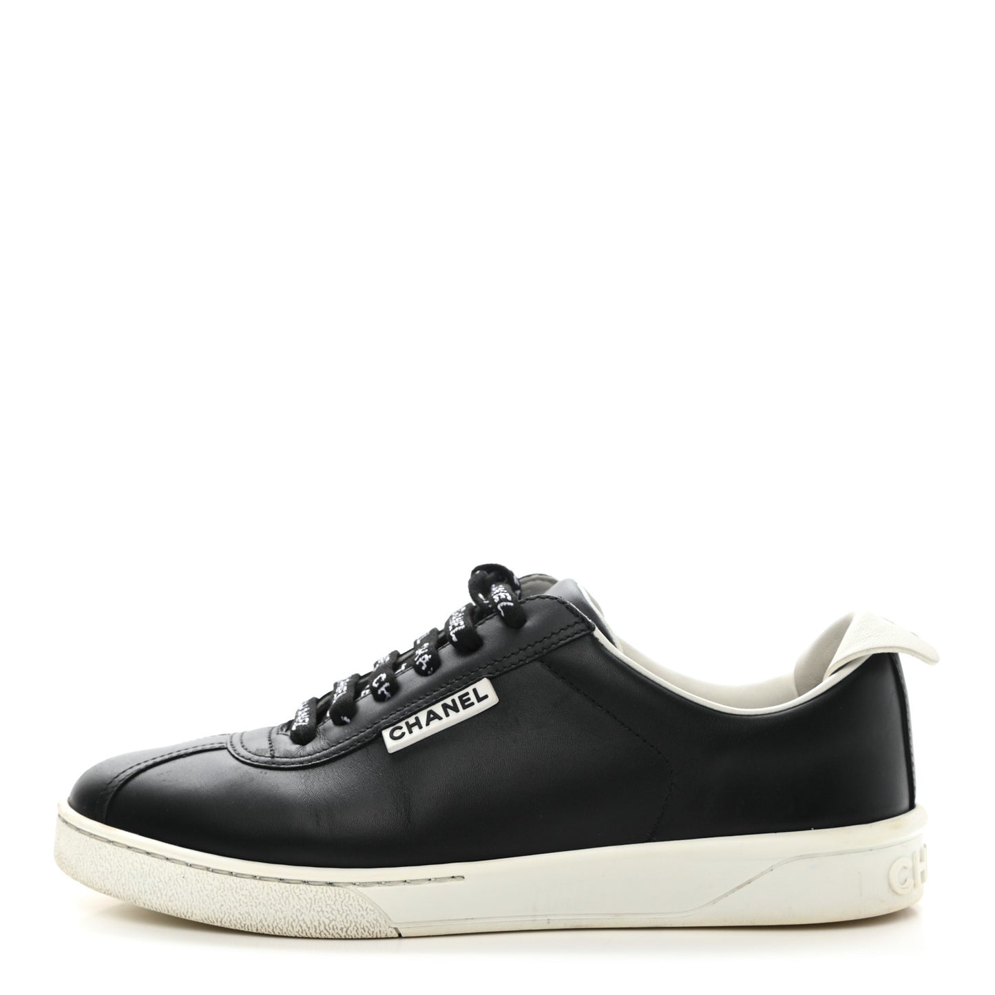Calfskin CC Womens Sneakers 36 Black