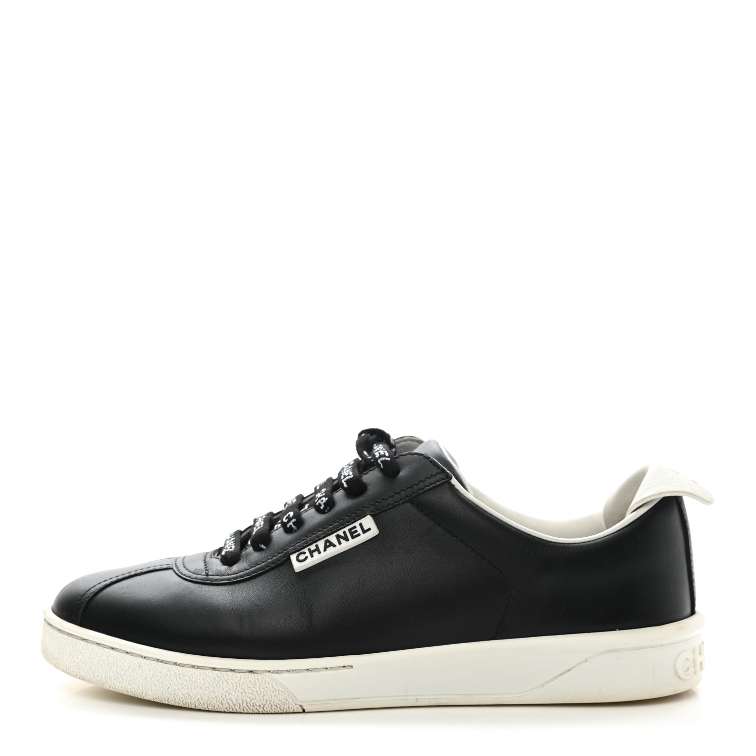 Chanel Calfskin CC Womens Sneakers 36 Black 1 of 8