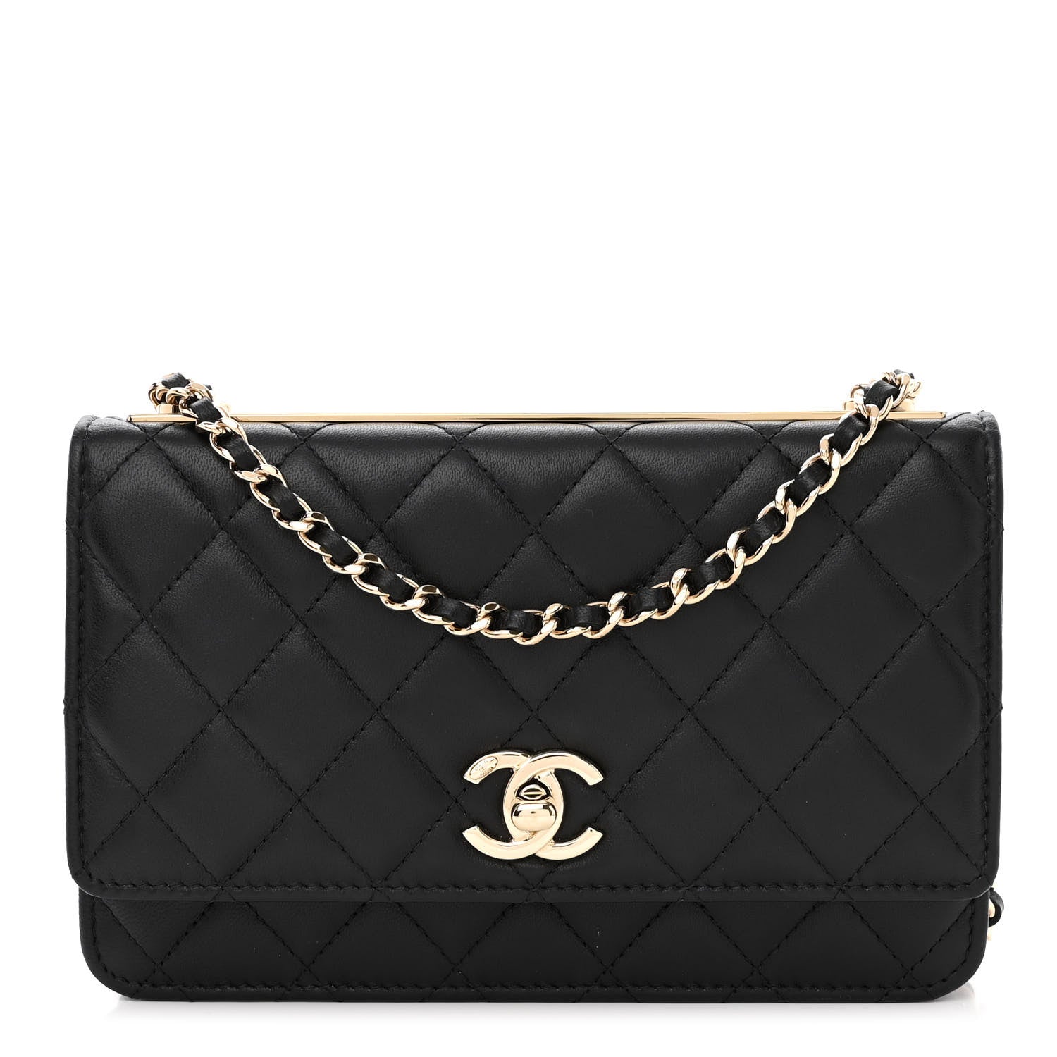 Chanel Lambskin Quilted Trendy CC Wallet On Chain WOC Black 1 of 15