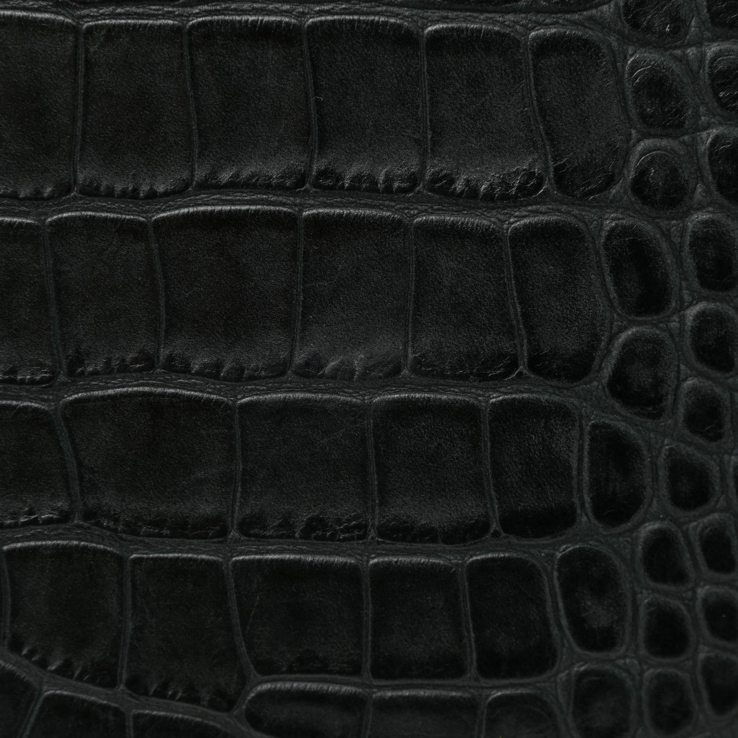 Saint Laurent Calfskin Crocodile Embossed Small Sac De Jour Dusty Black 14 of 18
