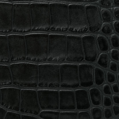 Saint Laurent Calfskin Crocodile Embossed Small Sac De Jour Dusty Black 14 of 18