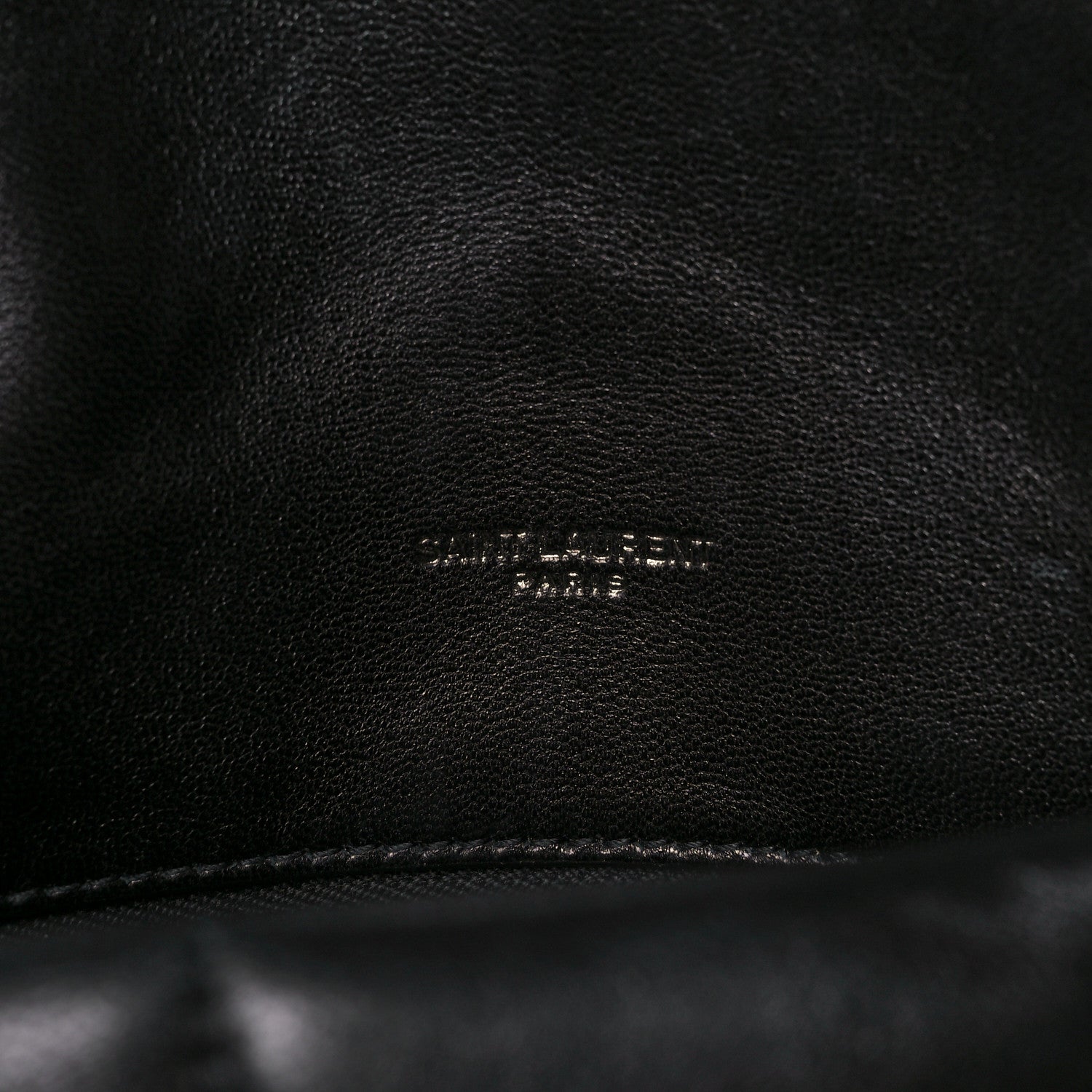 Saint Laurent Lambskin Quilted Monogram Monochrome Small Loulou Puffer Chain Satchel Black 6 of 13