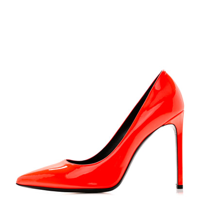 Saint Laurent Patent Paris 105 Pumps 39.5 Orange Fluo 1 of 11