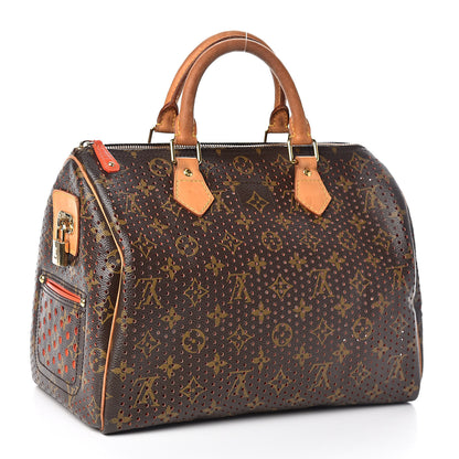 Louis Vuitton Monogram Perforated Speedy 30 Orange 3 of 14