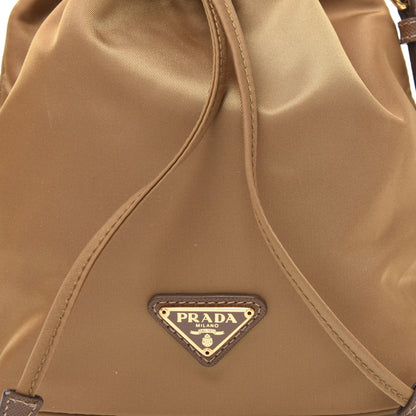 Prada Saffiano Tessuto Nylon Bucket Wristlet Tabacco 9 of 9