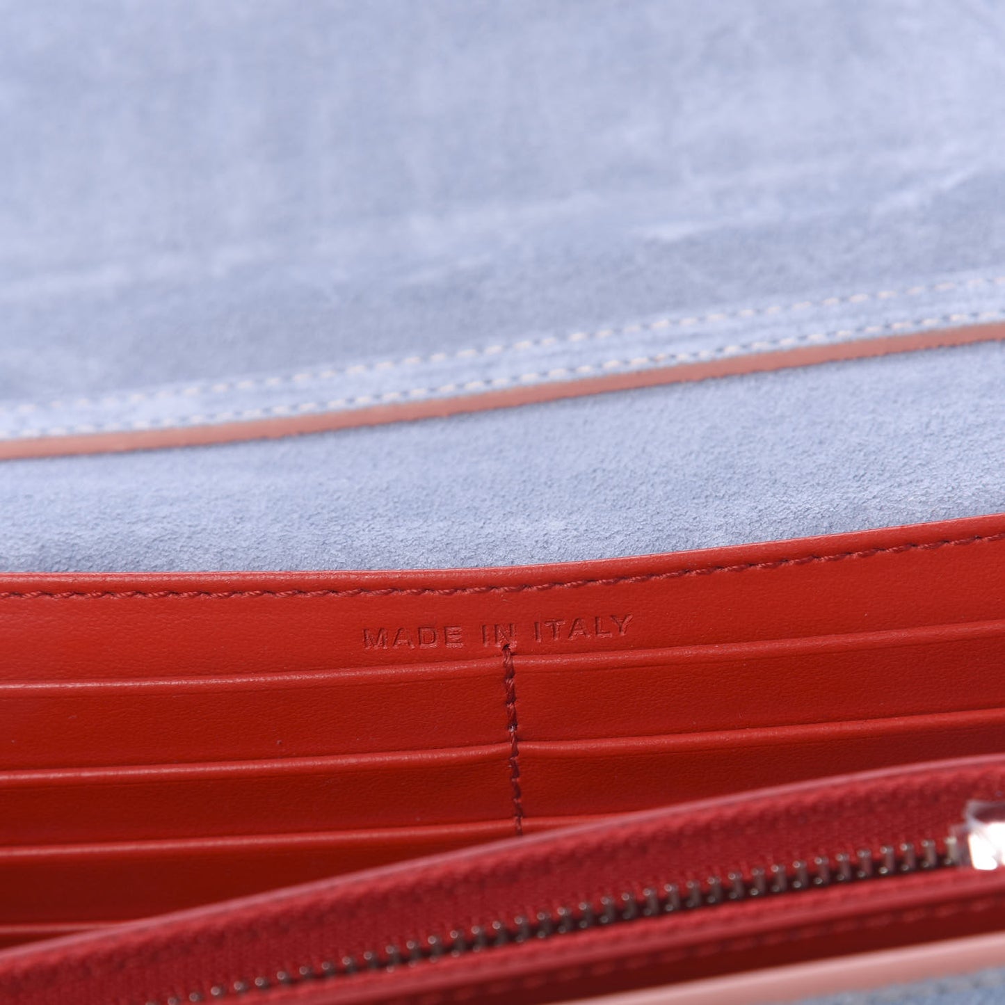 Denim Calfskin Patent Pearl Spikes Loubinthesky Paloma Clutch Paloma Blue