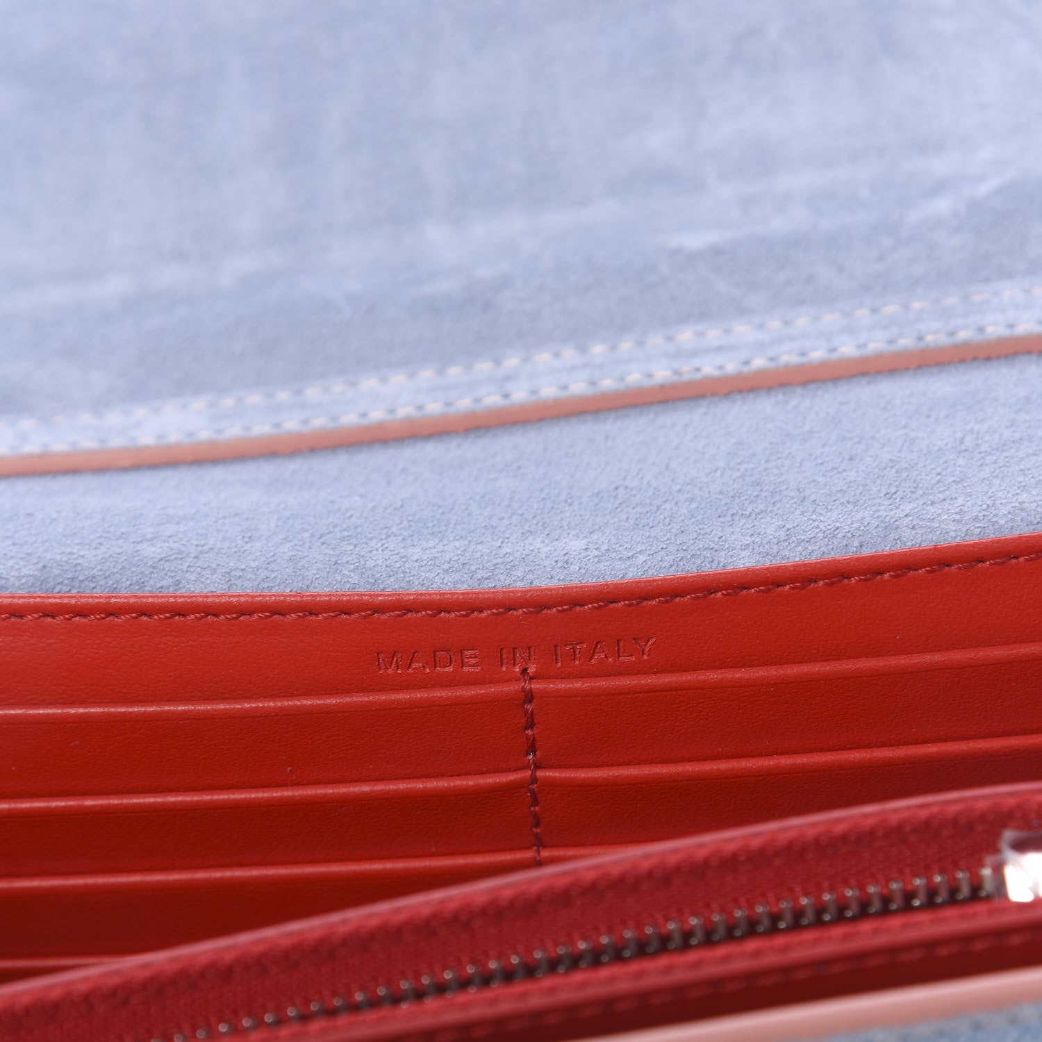 Christian Louboutin Denim Calfskin Patent Pearl Spikes Loubinthesky Paloma Clutch Paloma Blue 9 of 10