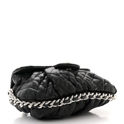 Chanel Washed Lambskin Quilted Mini Chain Around Flap Black 4 of 12