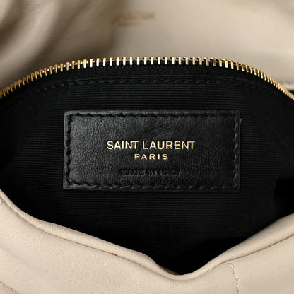 Saint Laurent Lambskin Quilted Small Loulou Puffer Monogram Chain Satchel Crema Soft 6 of 12