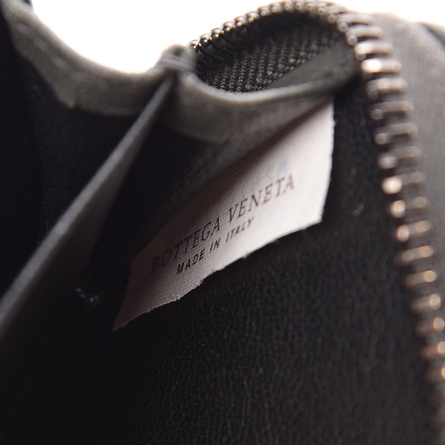 Nappa Intrecciato Zip Around Coin Purse Light Grey
