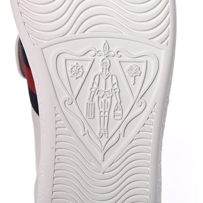 Gucci Calfskin Ayers Blind For Love Embroidered Womens Ace Sneakers 38 White 6 of 12